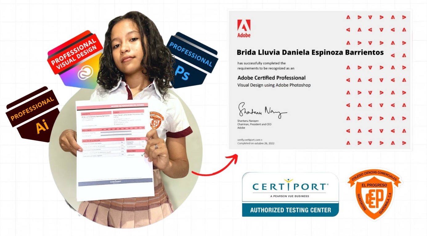 Certificados de Adobe obtenidos por Diseño Gráfico